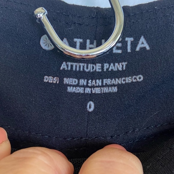 Athleta Attitude Women’s Joggers Pants Size 0 XS Color Black Ruched Semi Fitted - Picture 10 of 11